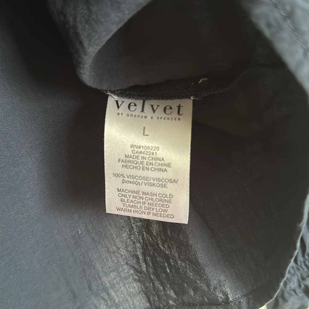 Velvet Samantha Rayon Challis Peasant Top by GRAHAM & SPENCER EUC - Picture 4 of 6